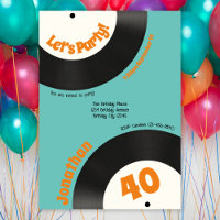 Fun Retro 40th Birthday 90s Music Vinyl Record