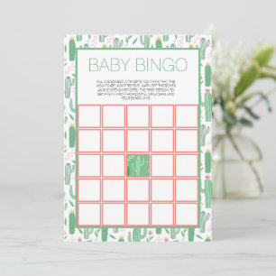 Fun Retro Cactus Succulent Floral Baby Shower Invitation