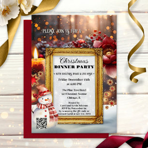 Fun Retro Chic Christmas Party Invitation