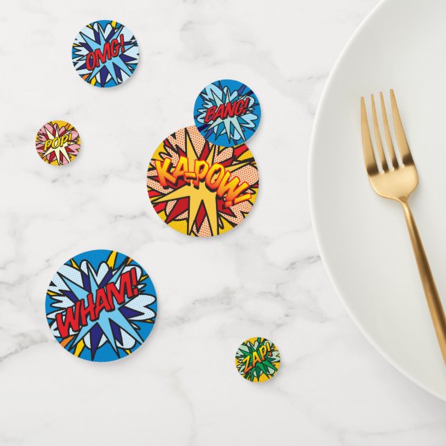 Fun Retro Comic Book Pop Art Confetti (Group)
