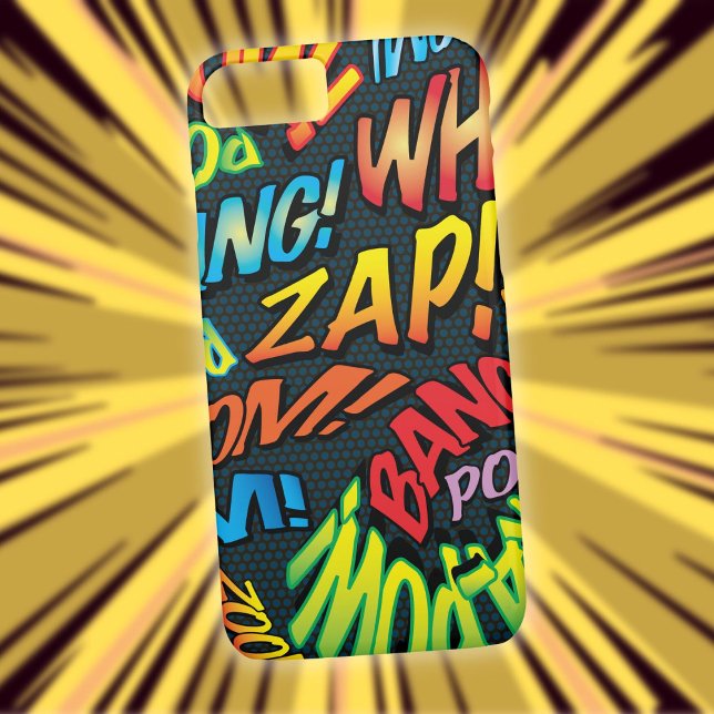Fun Retro Comic Book Pop Art Sounds Case-Mate iPhone Case (Fun Retro Comic Book Pop Art Sounds Case-Mate iPhone Case)