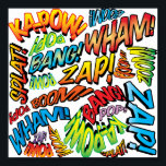 Fun Retro Comic Book Pop Art Sounds Poster<br><div class="desc">A fun,  cool and trendy retro comic book pop art-inspired design that puts the wham,  zap,  pow into your day. The perfect gift for superheroes,  your friends,  family or as a treat to yourself. Designed by ComicBookPop© at www.zazzle.com/comicbookpop*</div>