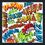 Fun Retro Comic Book Pop Art Sounds Poster<br><div class="desc">A fun,  cool and trendy retro comic book pop art-inspired design that puts the wham,  zap,  pow into your day. The perfect gift for superheroes,  your friends,  family or as a treat to yourself. Designed by ComicBookPop© at www.zazzle.com/comicbookpop*</div>