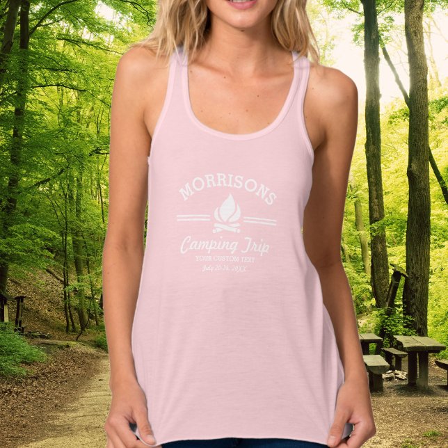 Fun Retro Custom Camping Trip Campfire Singlet (Creator Uploaded)