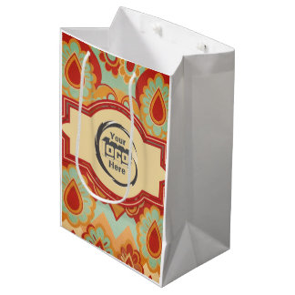 Fun Retro Custom 'you logo here" Medium Gift Bag