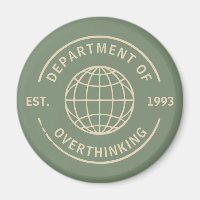 Fun Retro Department of Overthinking Office Humour