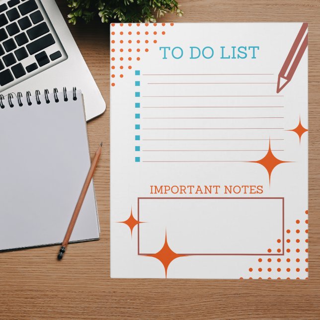 Fun Retro Design To Do List; Bulletpoint, Lists  Notepad (Creator Uploaded)