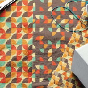 Fun Retro Designs Groovy 70s Wrapping Paper Sheet