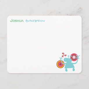 Fun Retro Groovy Alien Kids Photo Thank You Card