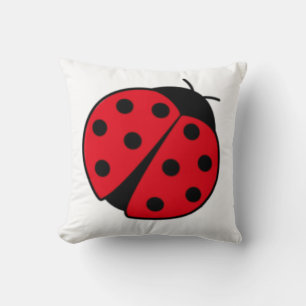Fun retro Ladybug minimalist modern graphic  Cushion