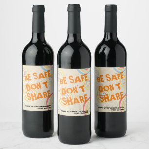 Fun Retro Not Sharing Wine Labels! Label