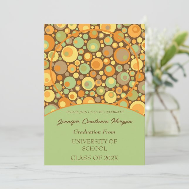 Fun Retro Photo Graduation Invitation (Standing Front)