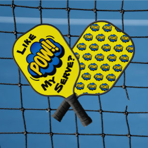 Fun Retro Pop Art Pickleball Paddle