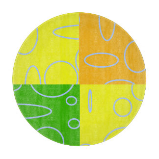 Fun Retro Quad Circles Loops Cutting Board