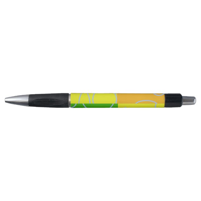 Fun Retro Quad Circles Loops Yellow Green Pen (Front)