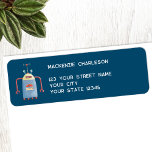 Fun Retro Robot Return Address<br><div class="desc">Fun retro robot design. AI but old style! Change the name and return address details to personalise. Perfect for scientists and sci-fi fans.</div>