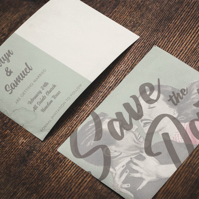 Fun Retro Save the Date Postcard Template (Creator Uploaded)