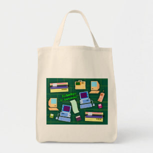 Fun Retro Tech Tote Bag