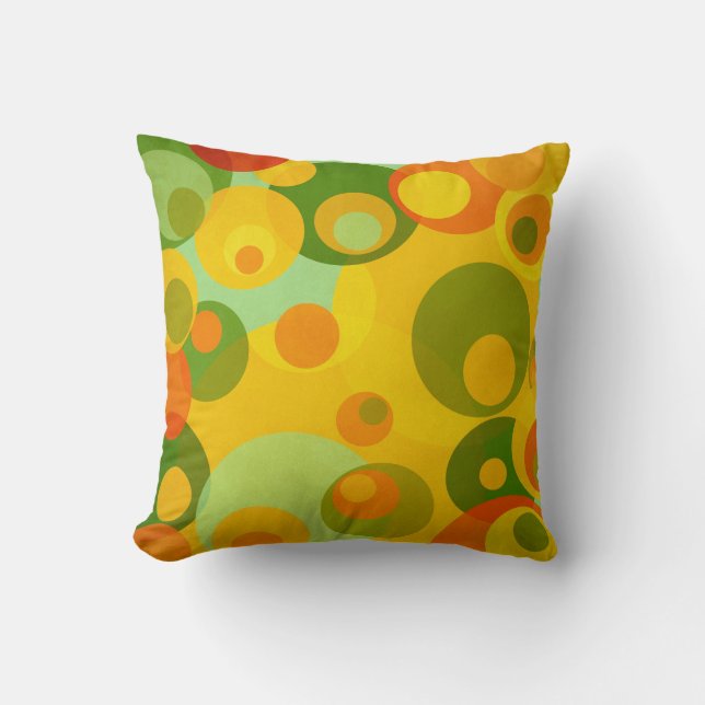 Fun Retro Throw Pillow (Front)