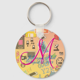 Fun Retro Video Gamer 🎮 Nerd Alert  Key Ring