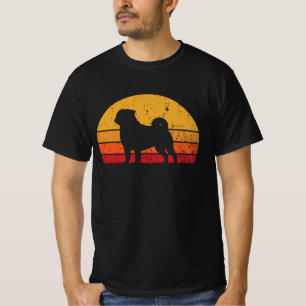 Fun Retro Vintage Sunset Pug Dog T-Shirt