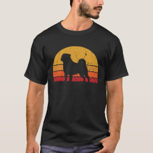 Fun Retro Vintage Sunset Pug Dog T-Shirt