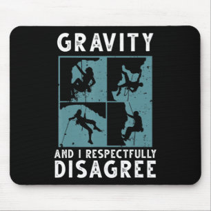 Fun Rock Climbing Art For Men Women Bouldering Cli Mouse Pad