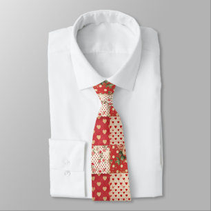 Fun Romantic Red Heart & Spotted   Tie