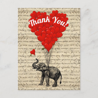 Fun romantic Thank You Postcard