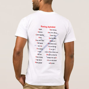 Fun Rowing Alphabet back T-Shirt