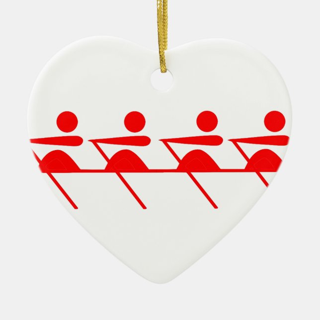 Fun Rowing club Ceramic Tree Decoration (Front)