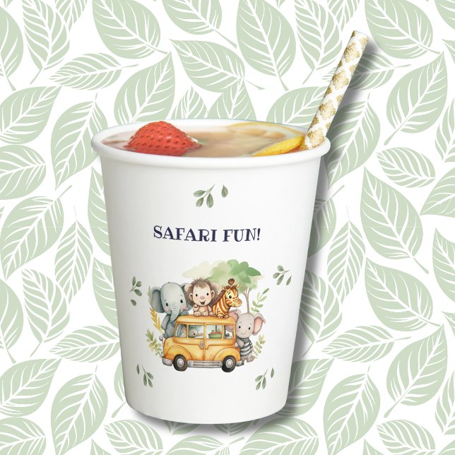 Fun Safari Animal Jungle Birthday Party Paper Cups (Creator Uploaded)