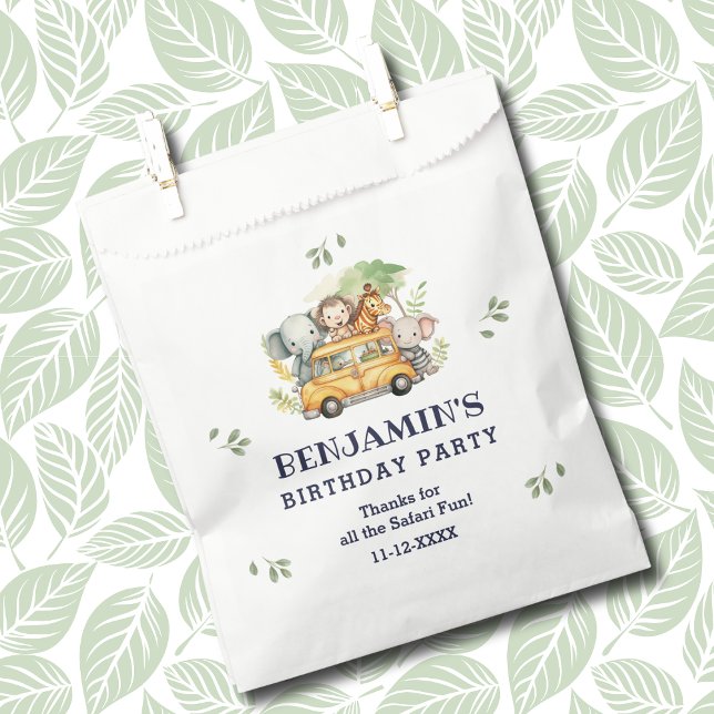 Fun Safari Animal Jungle Birthday Thank You Favour Bags (Creator Uploaded)