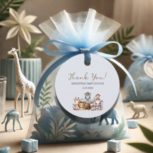 Fun Safari Jungle Oh Boy Baby Shower Favour Tags