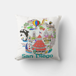 Fun San Diego California Cushion