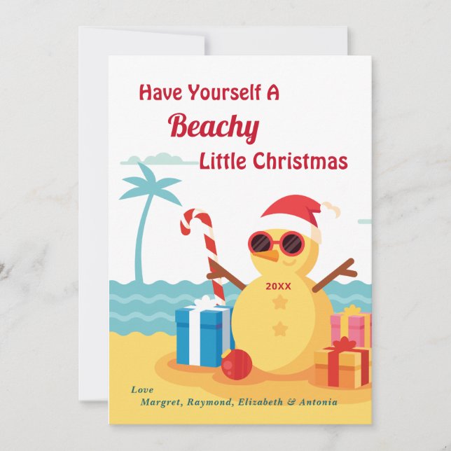 Fun Santa Claus Christmas New Year Personalise  Holiday Card (Front)