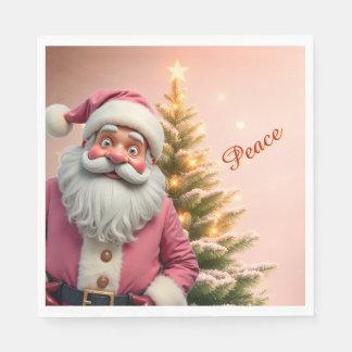 Fun Santa Claus Holiday Themed Napkin