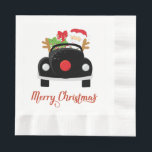 Fun Santa in Car Christmas Paper Napkins<br><div class="desc">Fun Santa in Car Christmas Paper Napkins</div>