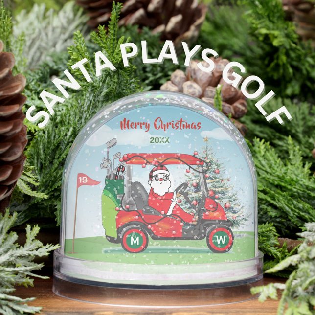FUN SANTA PLAYS GOLF 19TH HOLE SNOWGLOBE (Creator Uploaded)