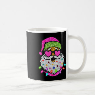 Fun Santa With Sungles Christmas Pink Women Girls  Coffee Mug