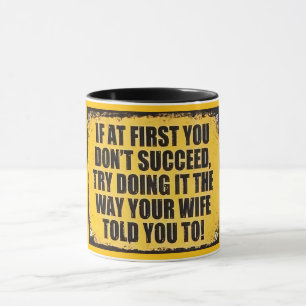 Fun saucy succeed sign mug