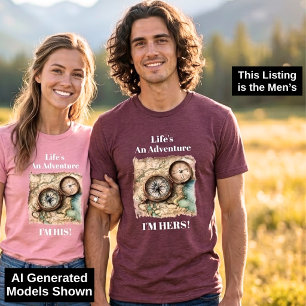 Fun Saying Couples Shirt Adventure Men's Version