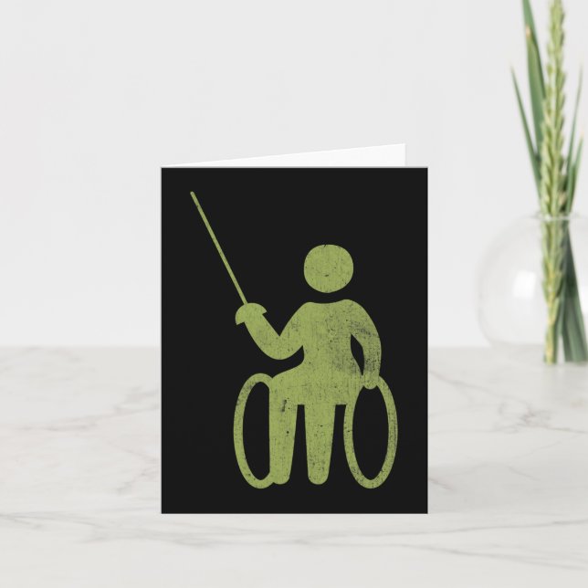 Fun sayings for wheelchair users Disabilities Awar Card (Front)