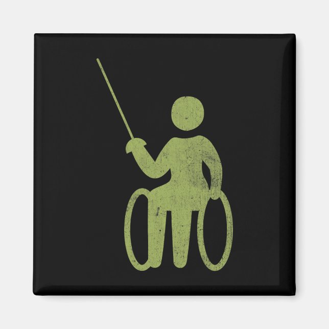 Fun sayings for wheelchair users Disabilities Awar Magnet (Front)