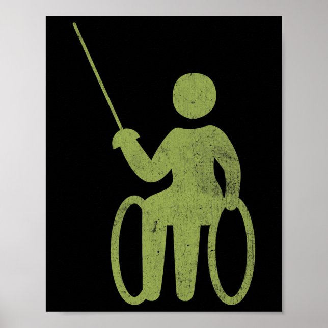 Fun sayings for wheelchair users Disabilities Awar Poster (Front)