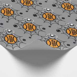 Fun scary Halloween tennis party gift Wrapping Paper