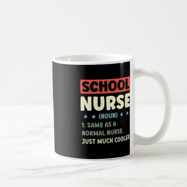 Fun School Nurse Definition Back To School  Coffee Mug (Right)