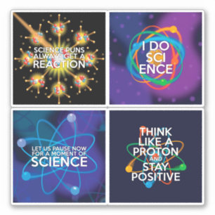 Fun science quotes stciker set