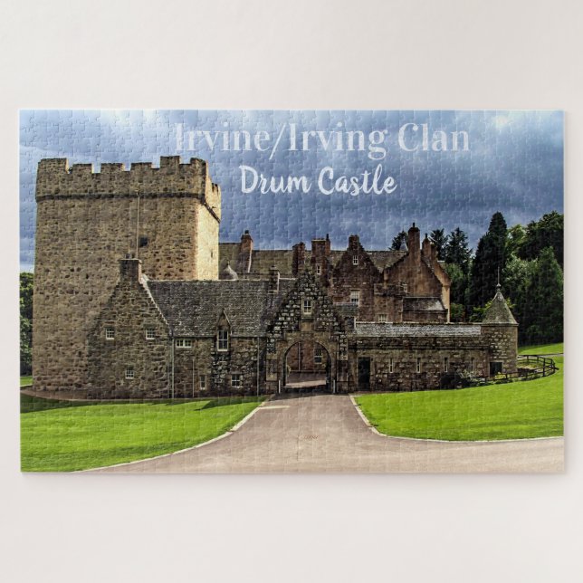 Fun Scotland Irvine/Irving Clan's Drum Castle Jigsaw Puzzle (Horizontal)