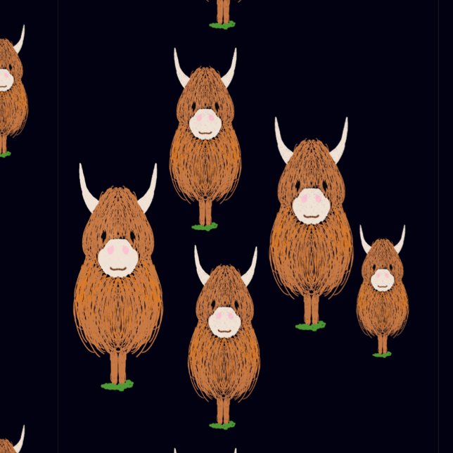 Fun Scottish Highland cow Wrapping Paper (Creator Uploaded)